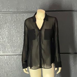 Express black see thru blouse